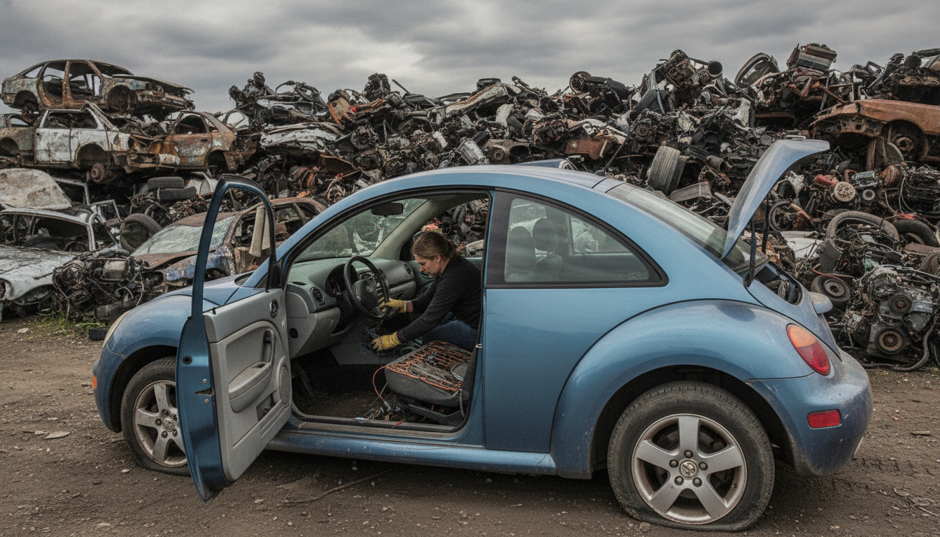 Volkswagen Beetle Sahibi, Detaycı Hatasını Tamir İçin Hurdalıkları Dolaştı